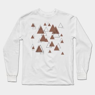 Geometric Triangle Art Long Sleeve T-Shirt